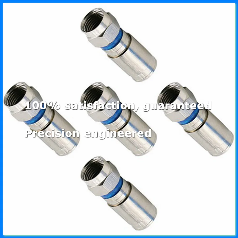 30Pcs RG6 F Compression Connector RF Wire Connector Solderless Adapter Blue-A28R