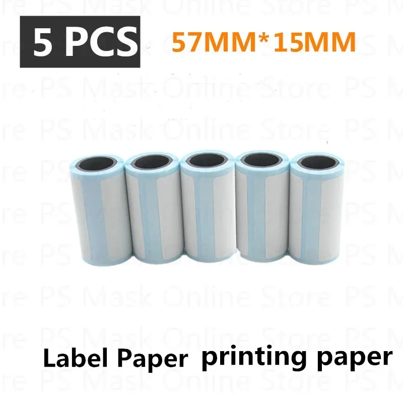 Mini Printer Paper Self-adhesive Thermal Papers HD Color Label Printers Wireless Bluetooth Photo Inkless Printing Universal 57mm