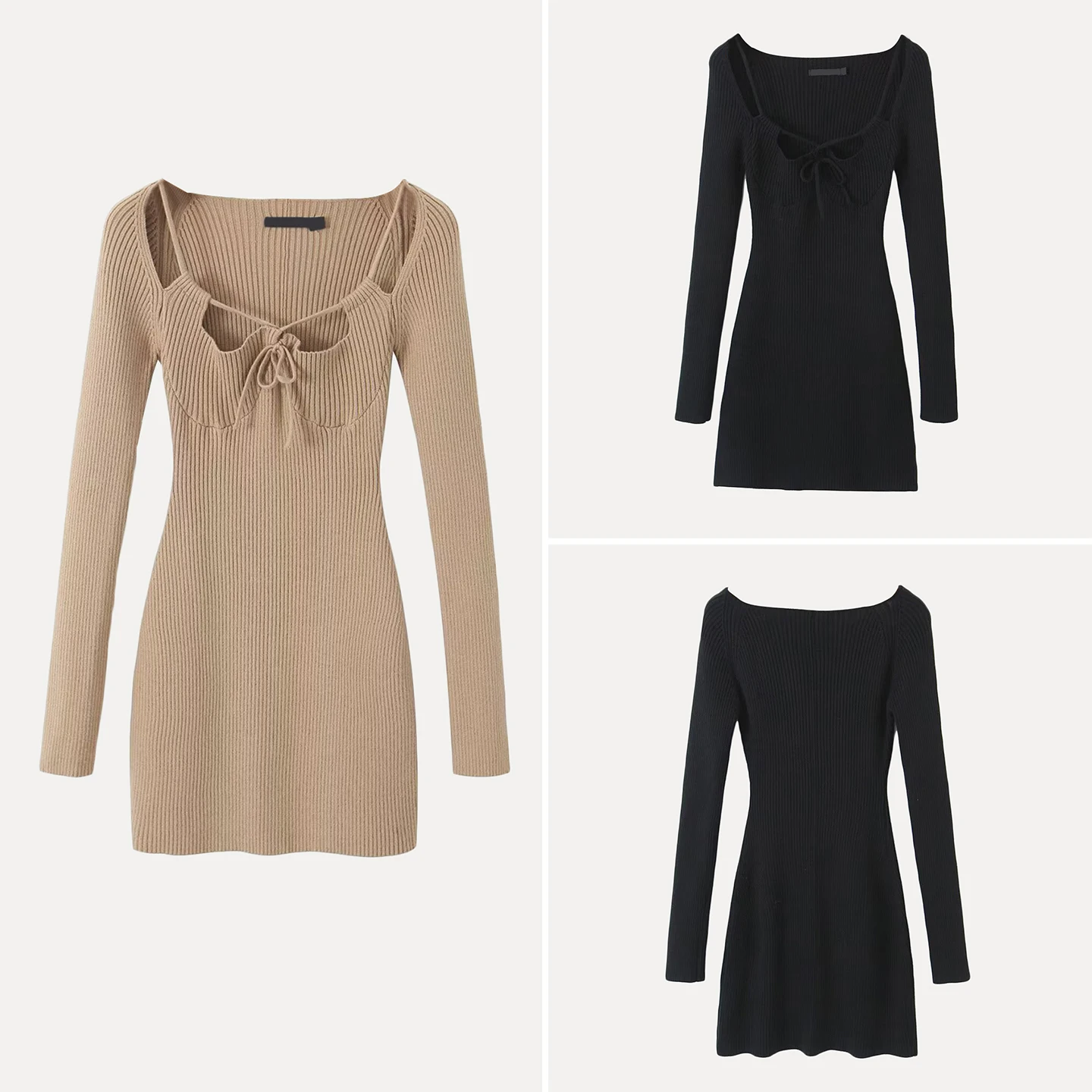 Ele Casual Knit Dr con cinturón Diseño calado para mujer Otoño 2025 Faion Trend Señoras Uso diario Slim Fit Largo...