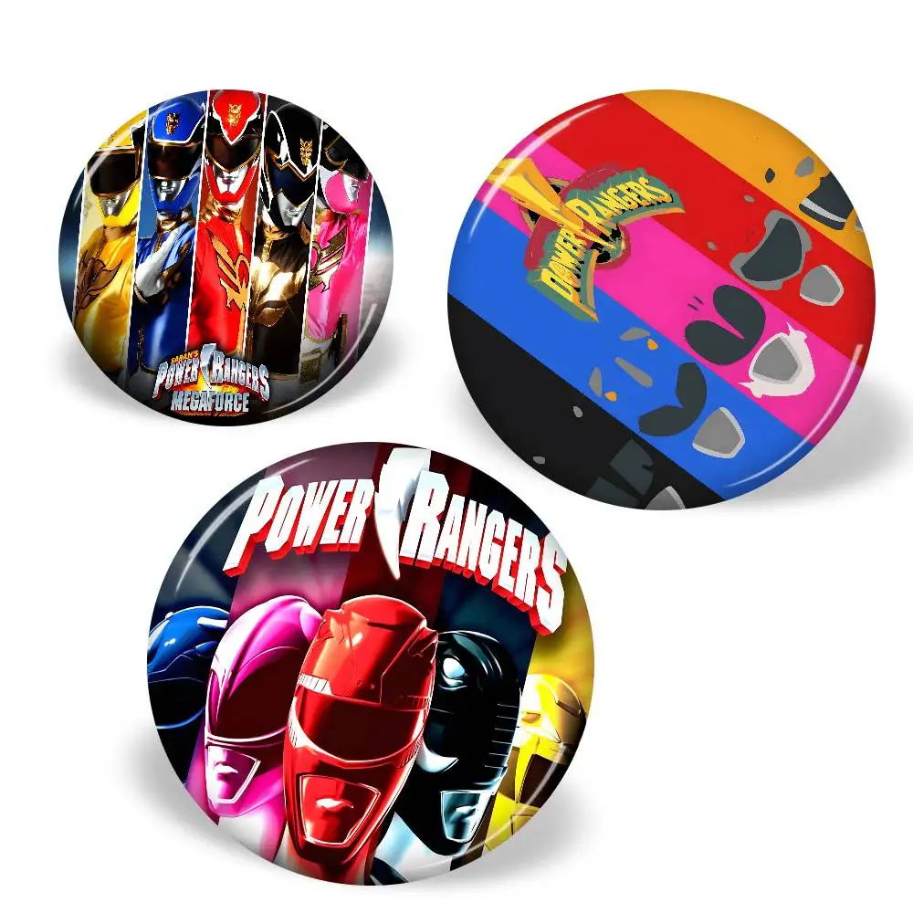 COOl Power R-Rangers Game Anime Button Pin Handmade Brooch For Clothes Cartoon Badge Backpack Decoration Jewelry Accessories