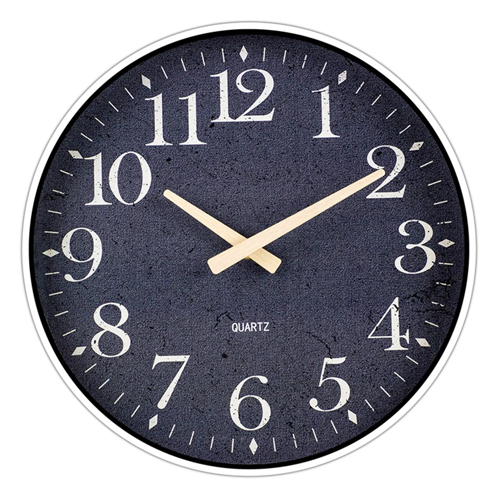 

Clear Visibility 30cm Round Clock Convenient Placement Functional Art Peaceful Environment Versatile Battery Operated Clock