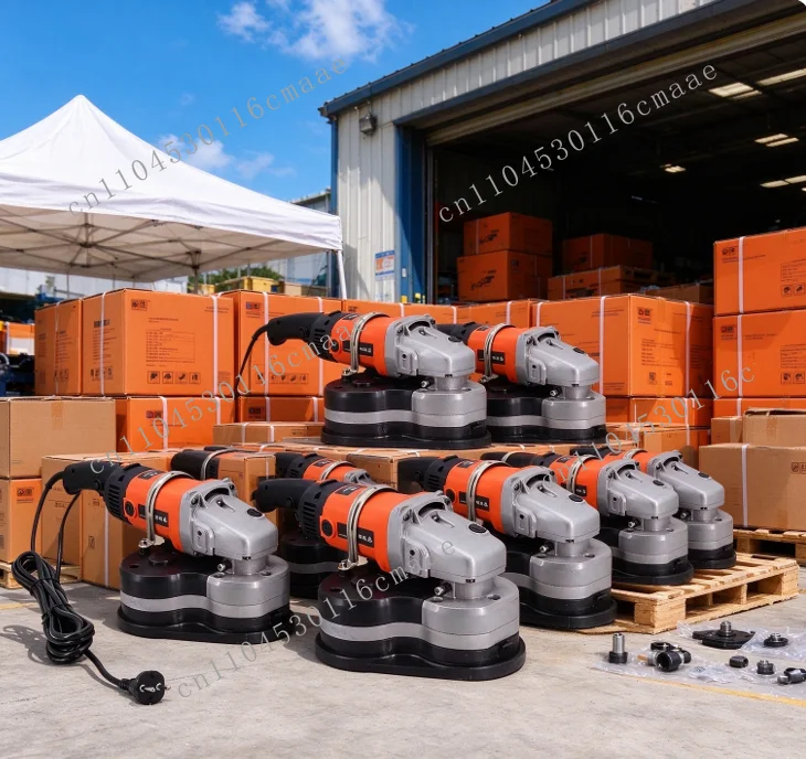 Portable Triple-Head Concrete Floor Grinder Part, Handheld Polishing Attachment for Construction and Renovation Work