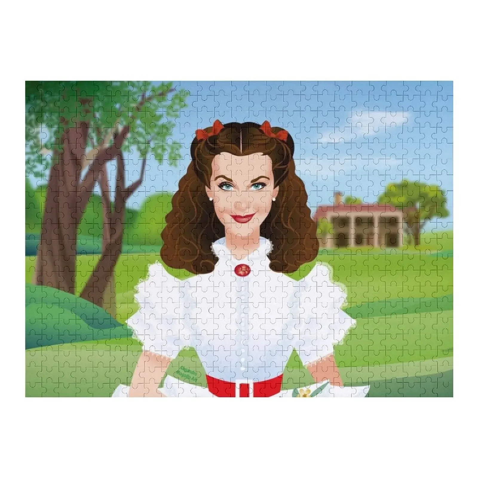 

White dress Jigsaw Puzzle Personalized Toy Works Of Art Personalized Gift Married Custom Wood Puzzle