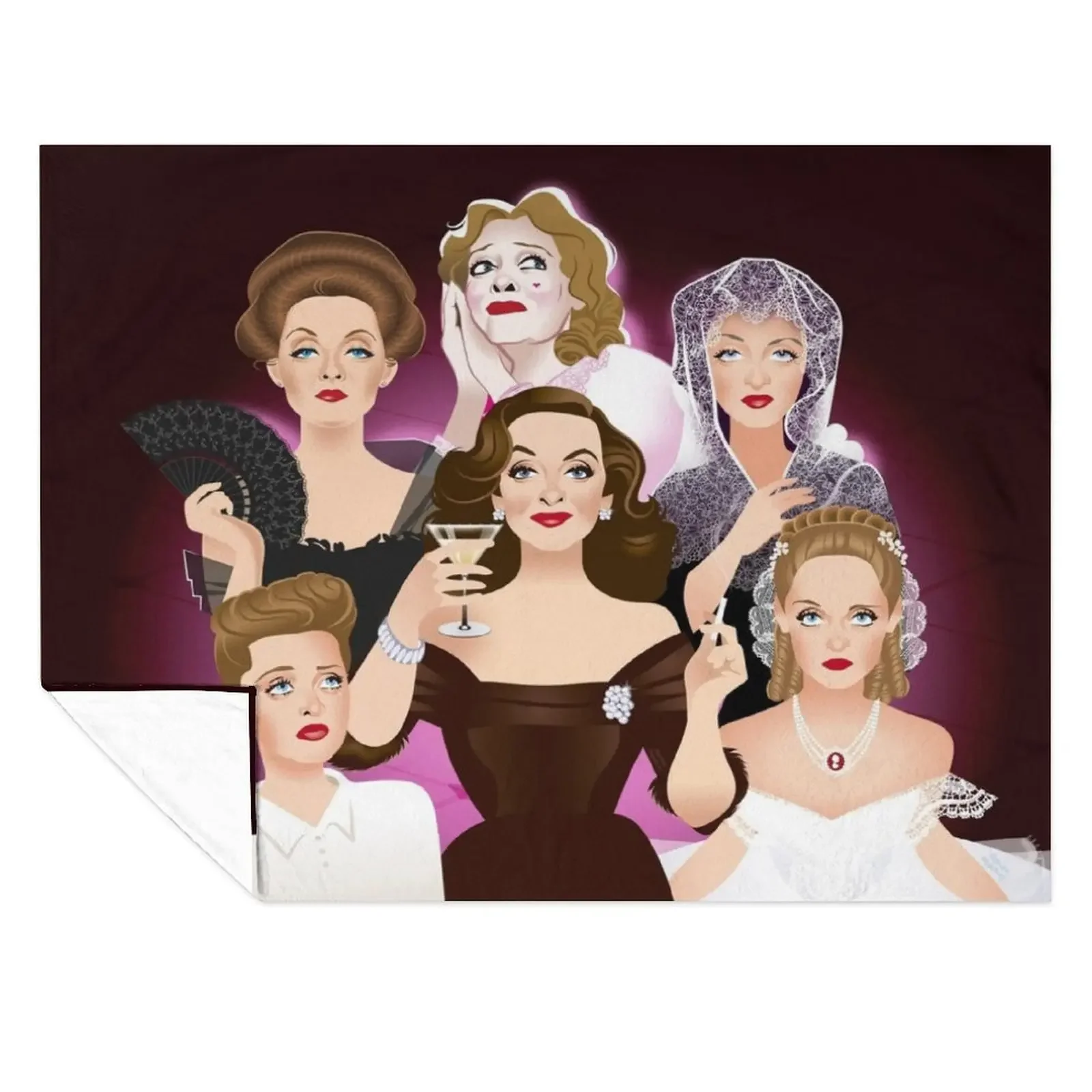 

Bette Davis Throw Blanket Decorative Beds Vintage for sofa valentine gift ideas Blankets