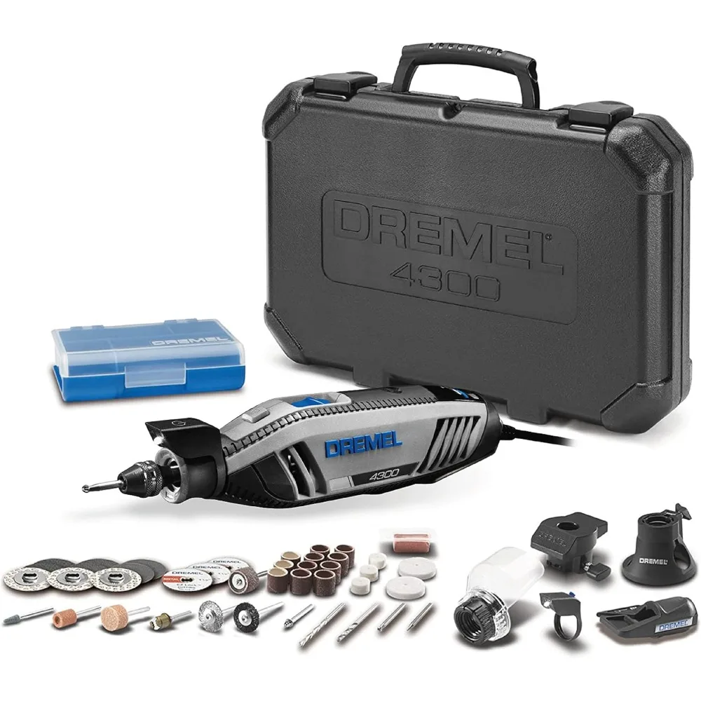 4300-5/40 High Performance Rotary Tool Kit with LED Light- 5 Attachments & 40 Accessories - Ideal for Grinding, Cutting