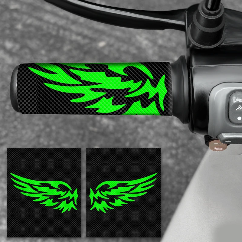 1Pair Wings Motorcycle Grips Stickers Modification Waterproof for DIY Bicycle Scooter Motorbike Grip Anti-Slip Vinyl Decals