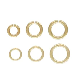 14K Gold Filled Bulk Open Or Closed Jump Rings for Jewelry Making Wire Diameter 2mm to 6mm