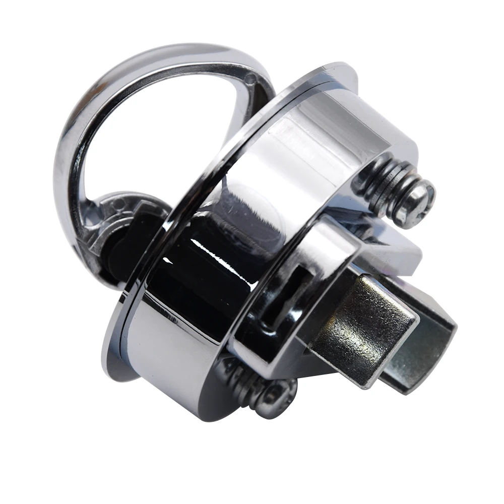 Stainless Steel 2" Flush Pull Locker Hatch Latch Marine Floor Lock Floor Buckle for RV Yacht Camper Door Cabinet Lock with Key