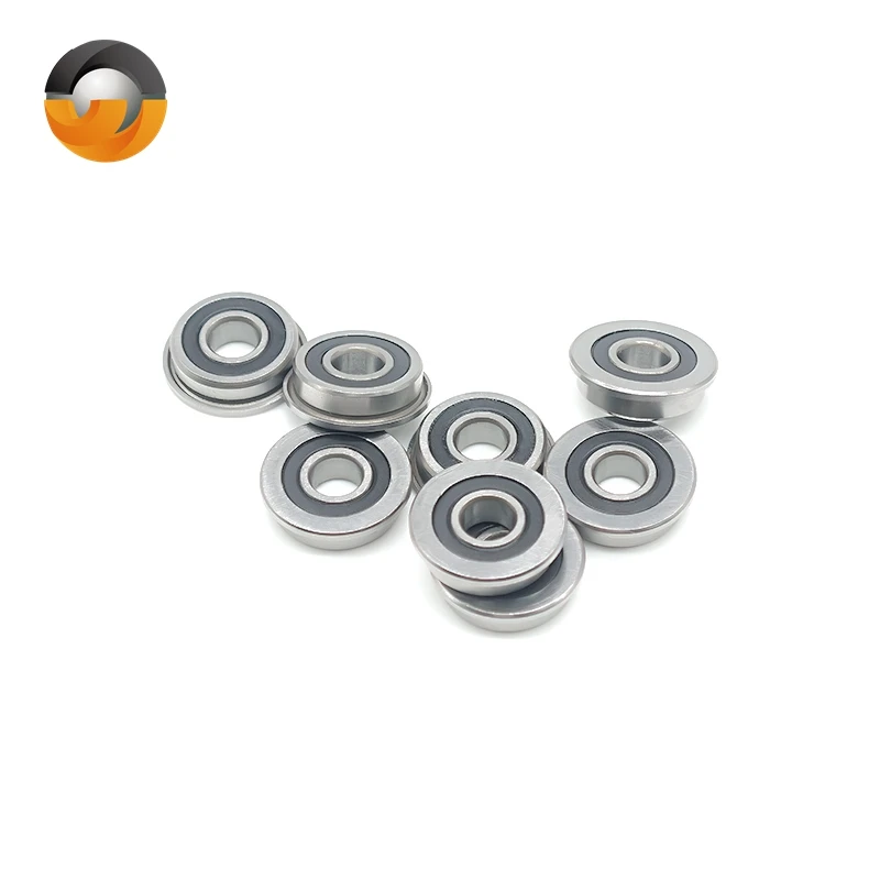 10Pcs F695-2RS Bearing 5x13x4mm Flanged Miniature F695RS Deep Groove Ball Bearing for VORON Mobius 2/3 3D Printer