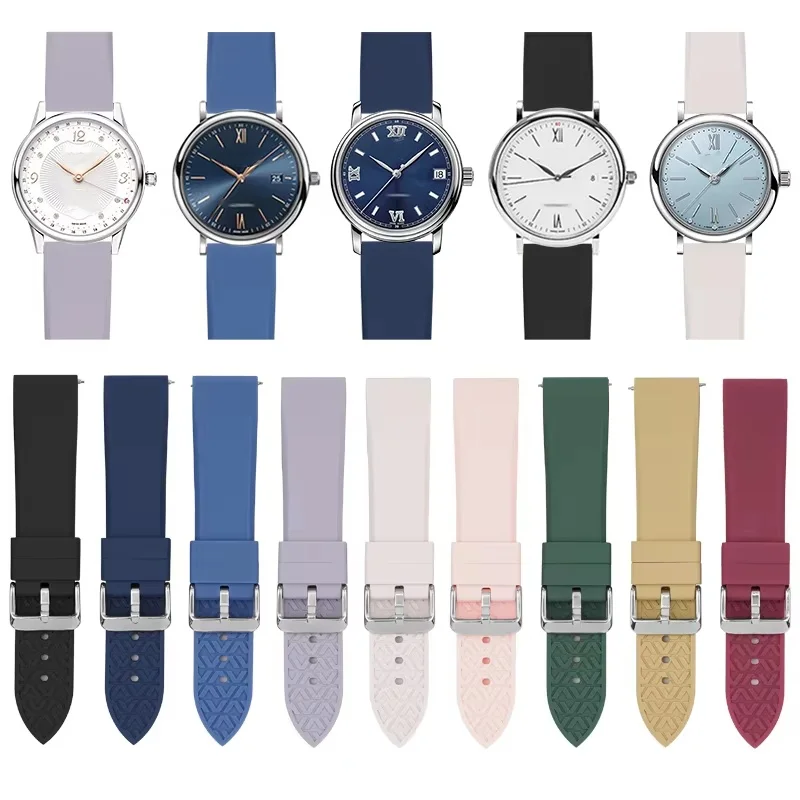 

Quick Release High Tensile Silicone Watch Strap Replacement for 16mm 18mm 20mm 22mm Universal Waterproof Rubber Watch Band
