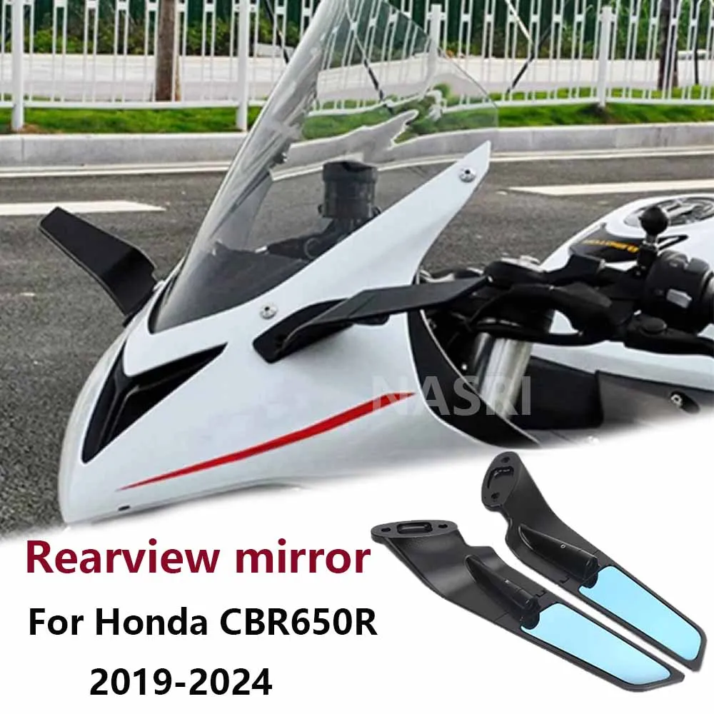 

Motorcycle Rearview Rear View Mirrors Side Mirror Wind Wing Adjustable Rotating For Honda CBR 650R CBR 650 R CBR650R 2019-2024