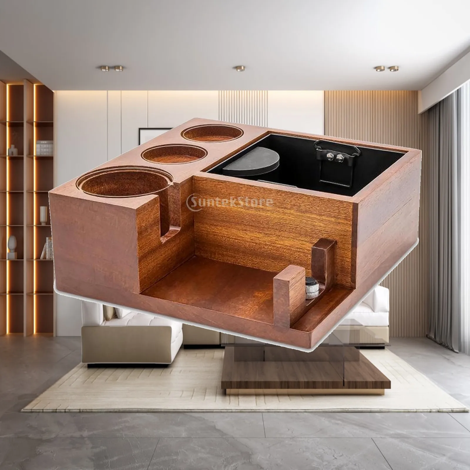 countertop-espresso-grounds-container-with-knock-area-for-used-coffee-waste-and-tool-storage