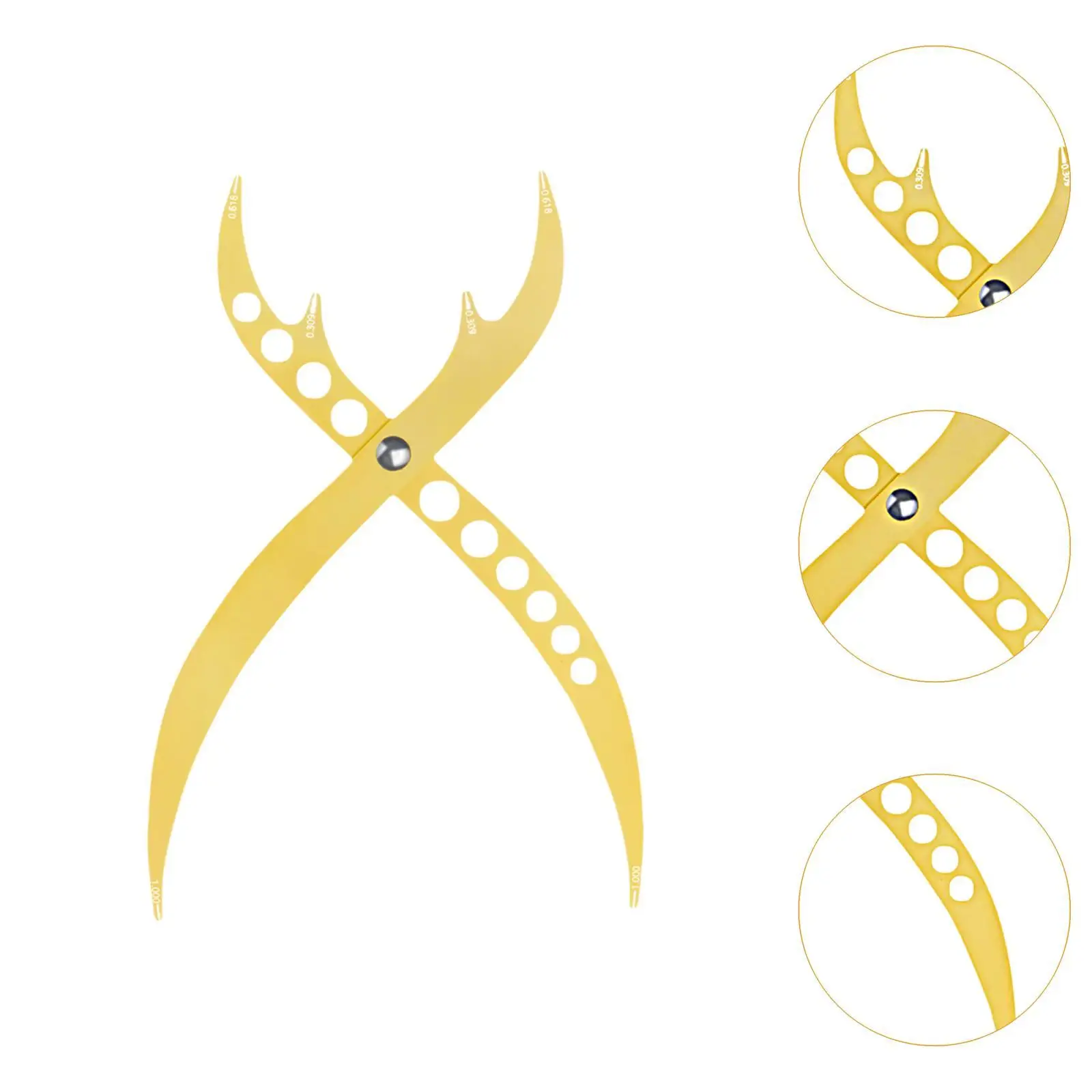 Eyebrow Ruler Easy to Use Golden Ratio Stainless Steel Eyebrow Measuring Ruler for Girls Makeup Woman Professional Beginner