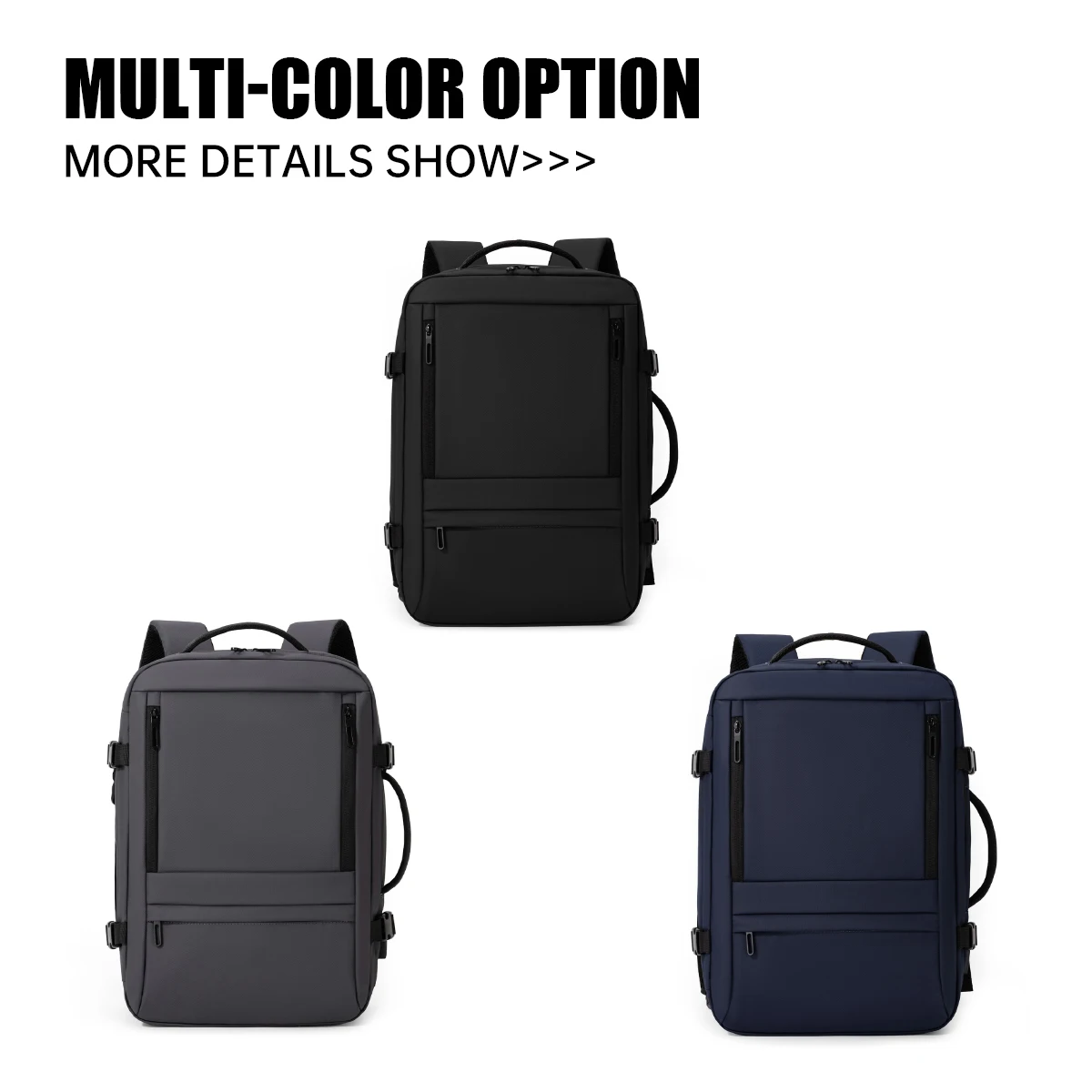 Large-Capacity Backpack Men's Travel Bag Multifunctional Computer Bag for Business Trips, Expandable for Conferences and International Travel