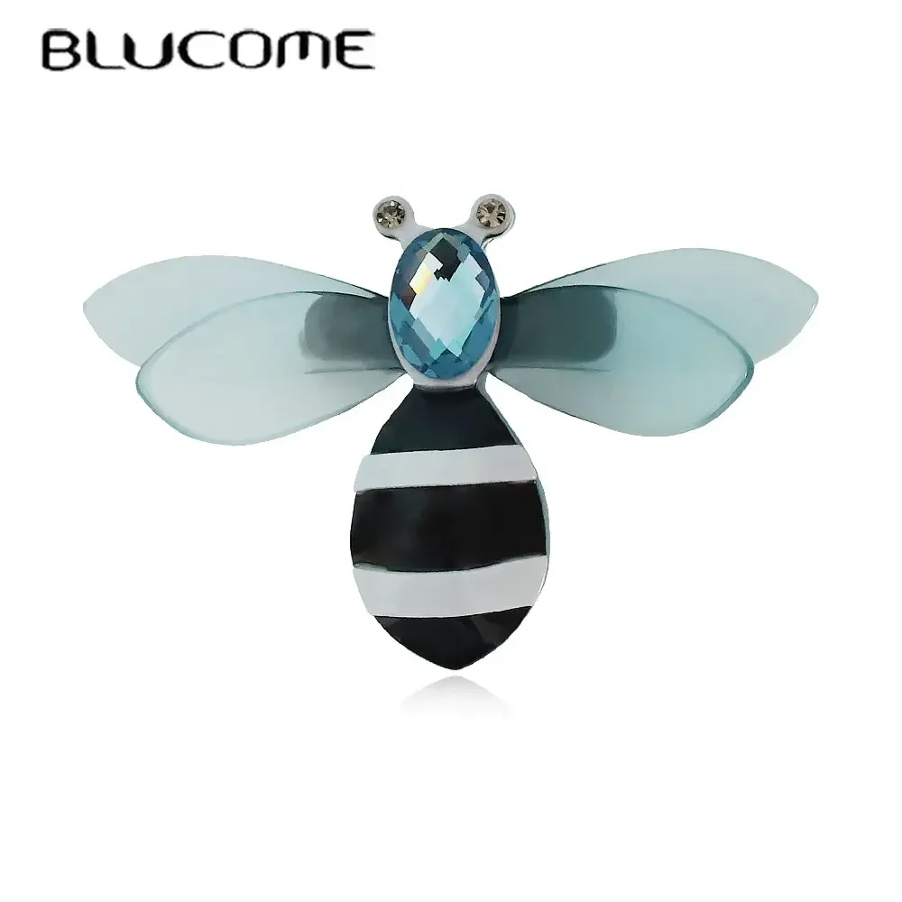 

BLUCOMEBlucome Brand Design Insect Series Brooch Women Delicate Little Bee Brooches Handmade Acrylic Safety Pins Jewelry Gifts F