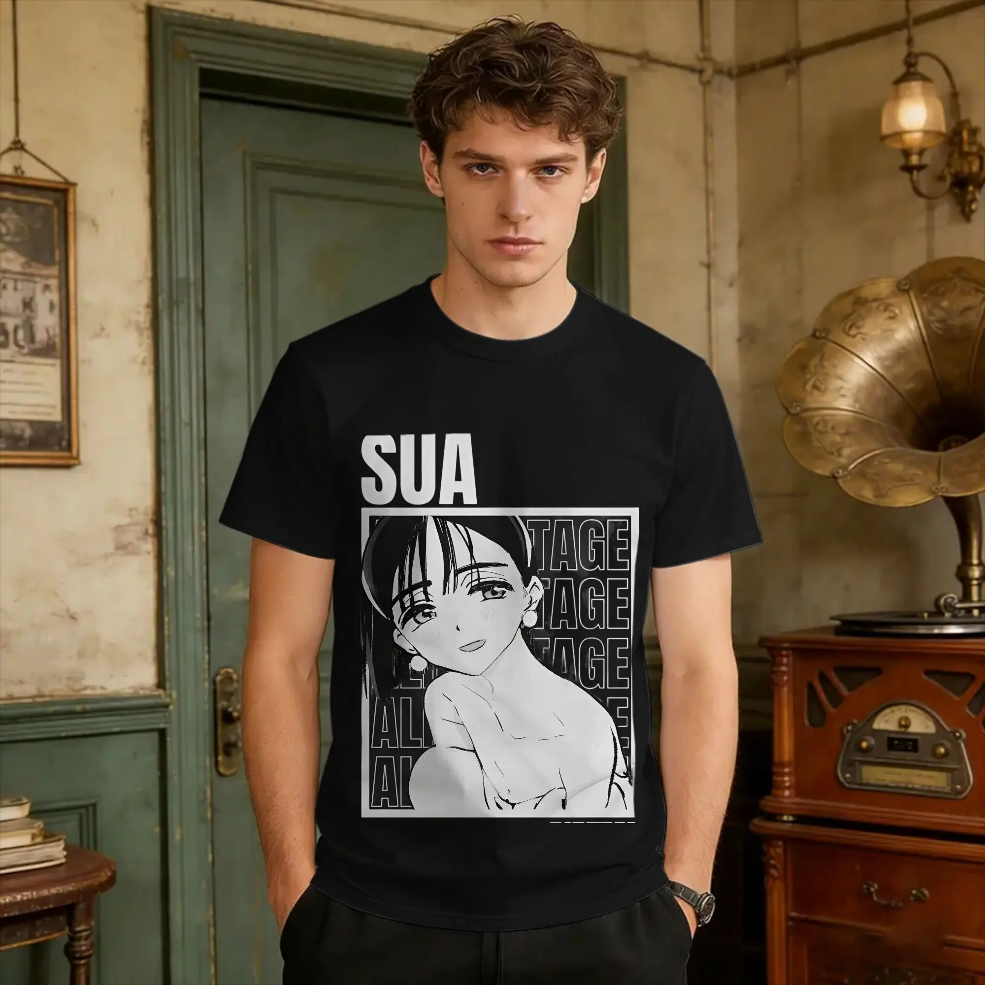 Sua Alien Stage 2020s Cotton T Shirt For Mens Summer  Funny T Shirts Trending Tee Shirt Big Size Custom Logo Tops