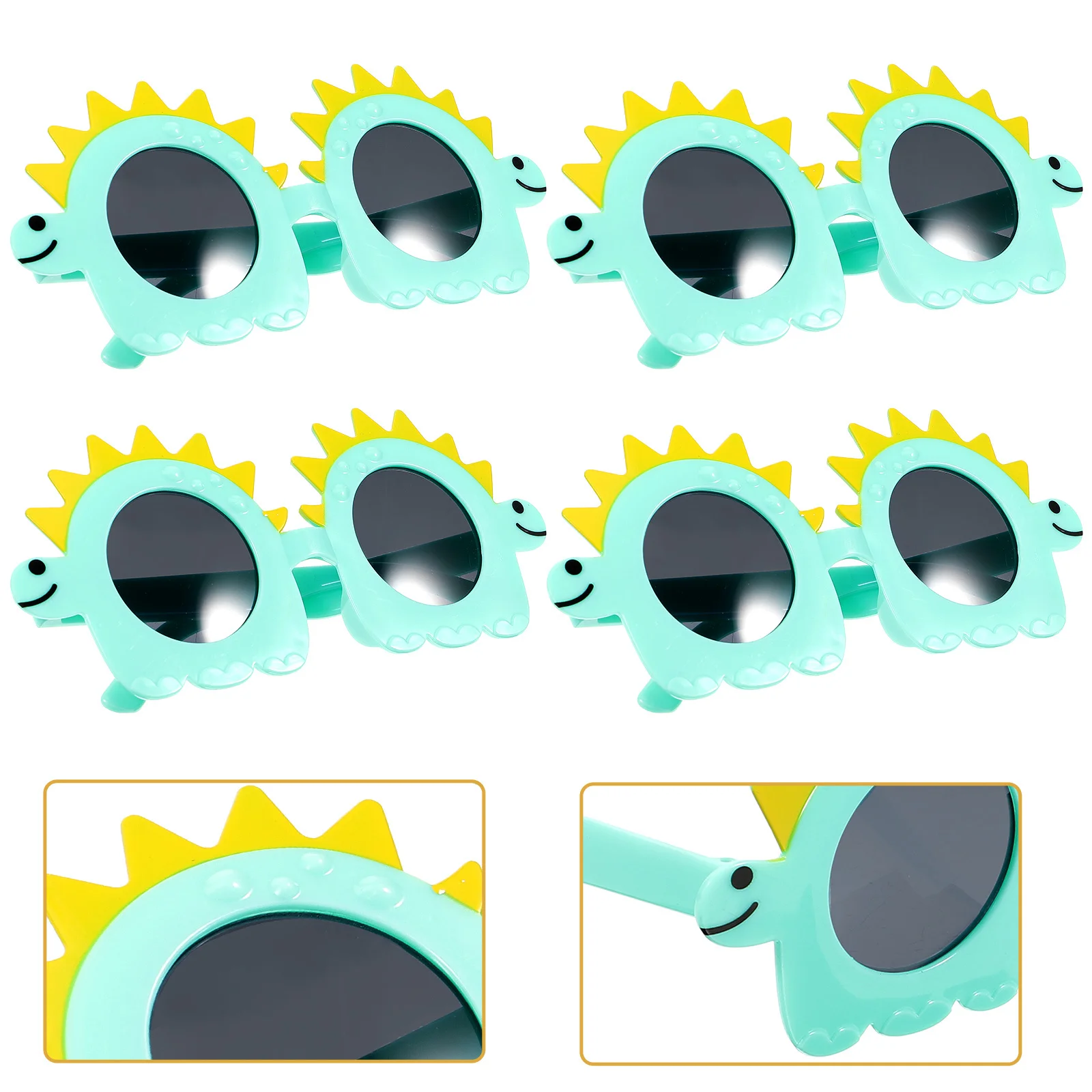 

4Pcs Creative Little Dinosaur Glasses Fashionable Party Eyeglasses Photo Props Kids Party Glasses Festival Photo Props
