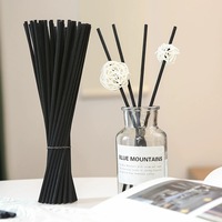 3mm*20cm Diffuser Sticks , Fragrance Refill Black Fibre Reed Thick Aromatherapy Diffuser Sticks for Diffuser Oils