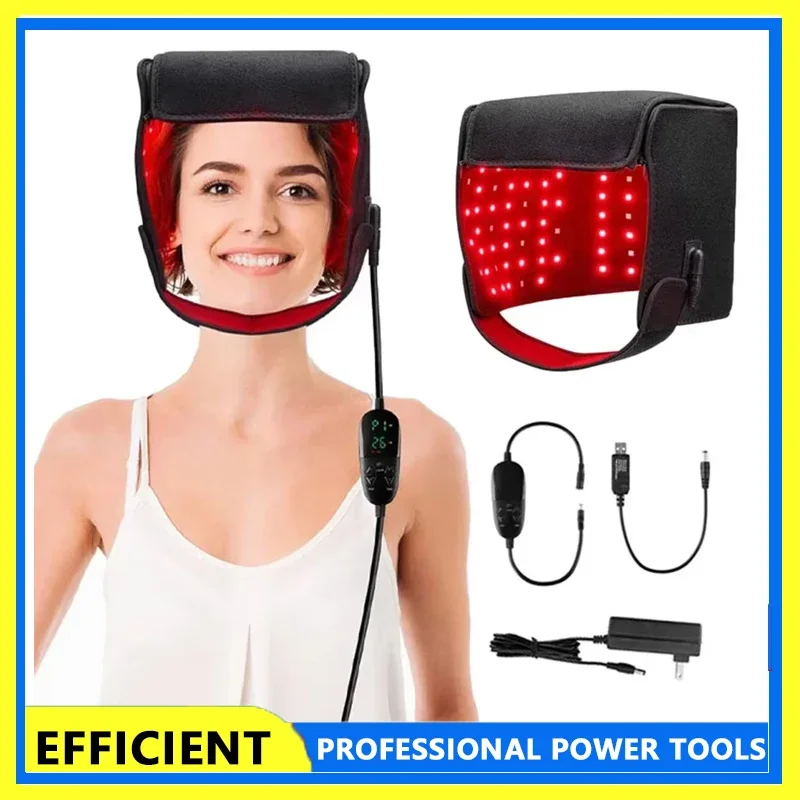 

Red Light Hats for Hair Regrowth Infrared Light CapThinning Anti Hair Loss Anxiety Stress, Reduce Migraine Scalp, Relax Massager