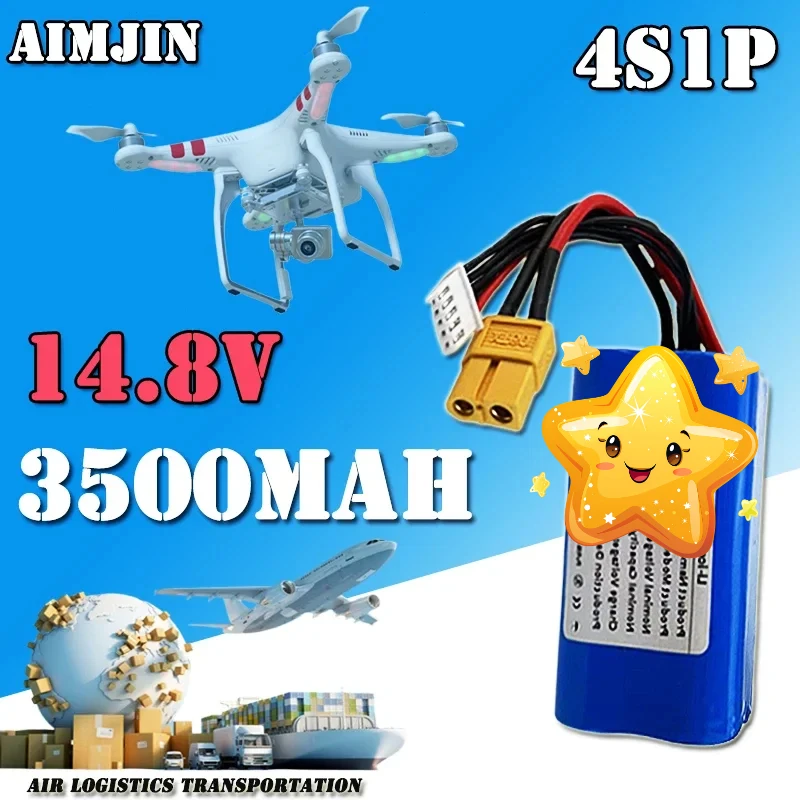 

XH2.54-5P XT60 UAV 3500mAh High Capacity 14.8V Li-ion Battery for RC Airplane Quadrotor And Other Various Electronics