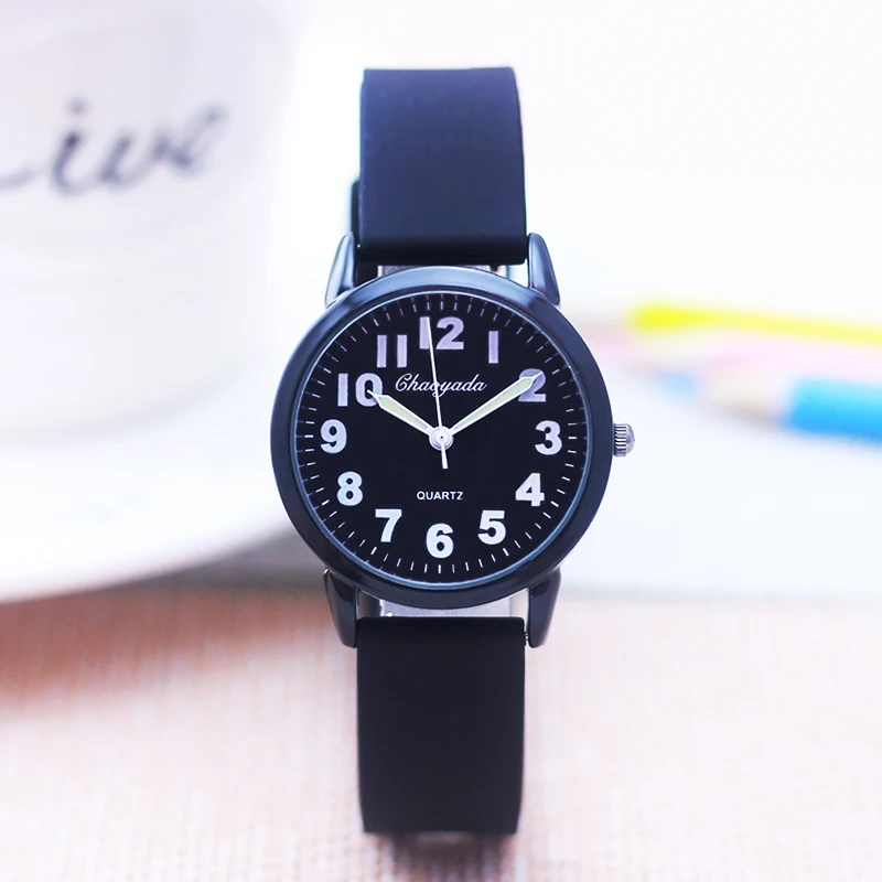 

Students Women Man Fashion Casual Environmental Friendly Soft Silicone Children's Quartz Watches Boys Girls Retro Classic Cock