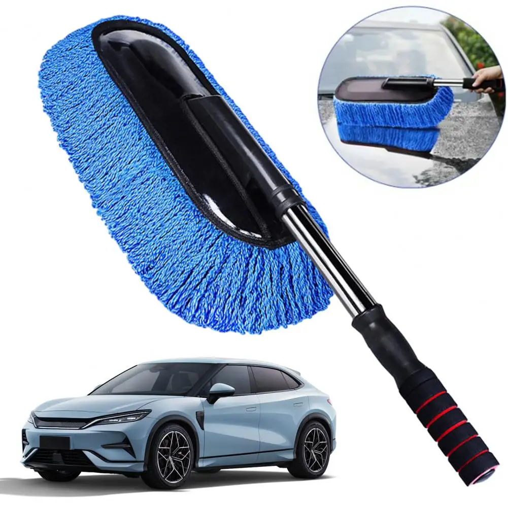 Retractable Car Brush Car Brush 33-inch Retractable Car Duster with Stainless Steel Telescopic Pole Scratch-free for Trucks