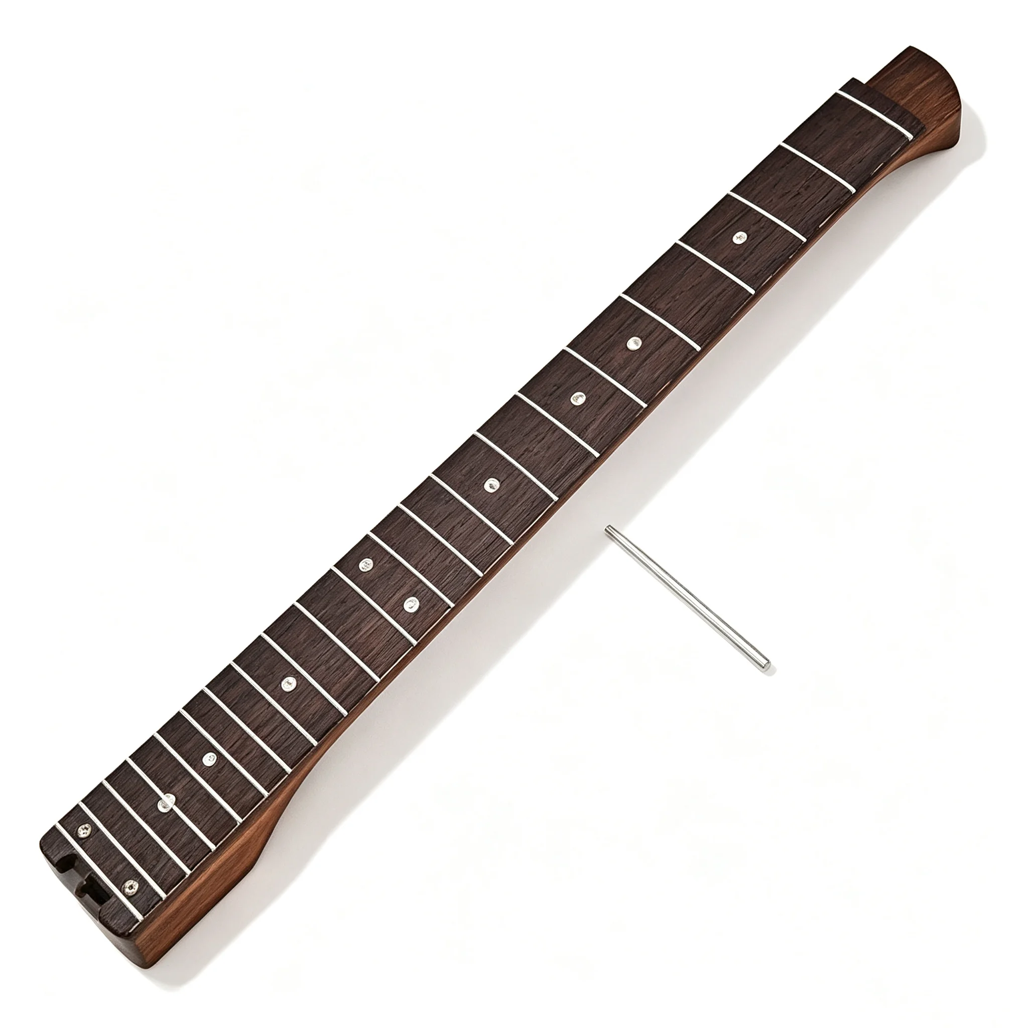 25 Fret Maple Guitar Neck, Headless Electric Guitar Replacement, Guinea Fowl Wing Wood Handle
