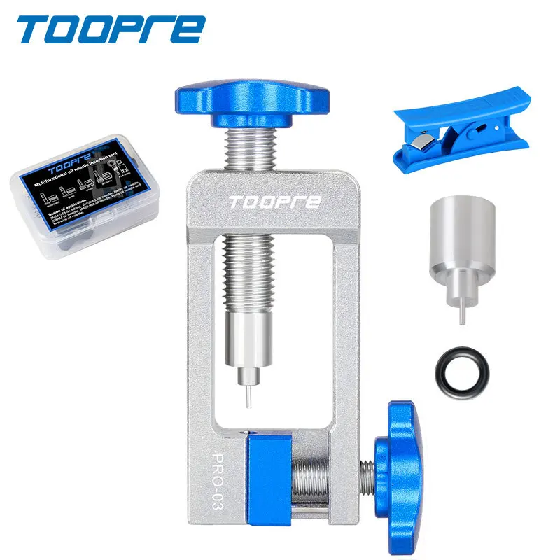 TOOPRE Bicycle Oil Needle Hydraulic Disc BrakesInstallation Tool Oil Pipe Ejector Five Wire Body Pressing Pipe Cutting Device