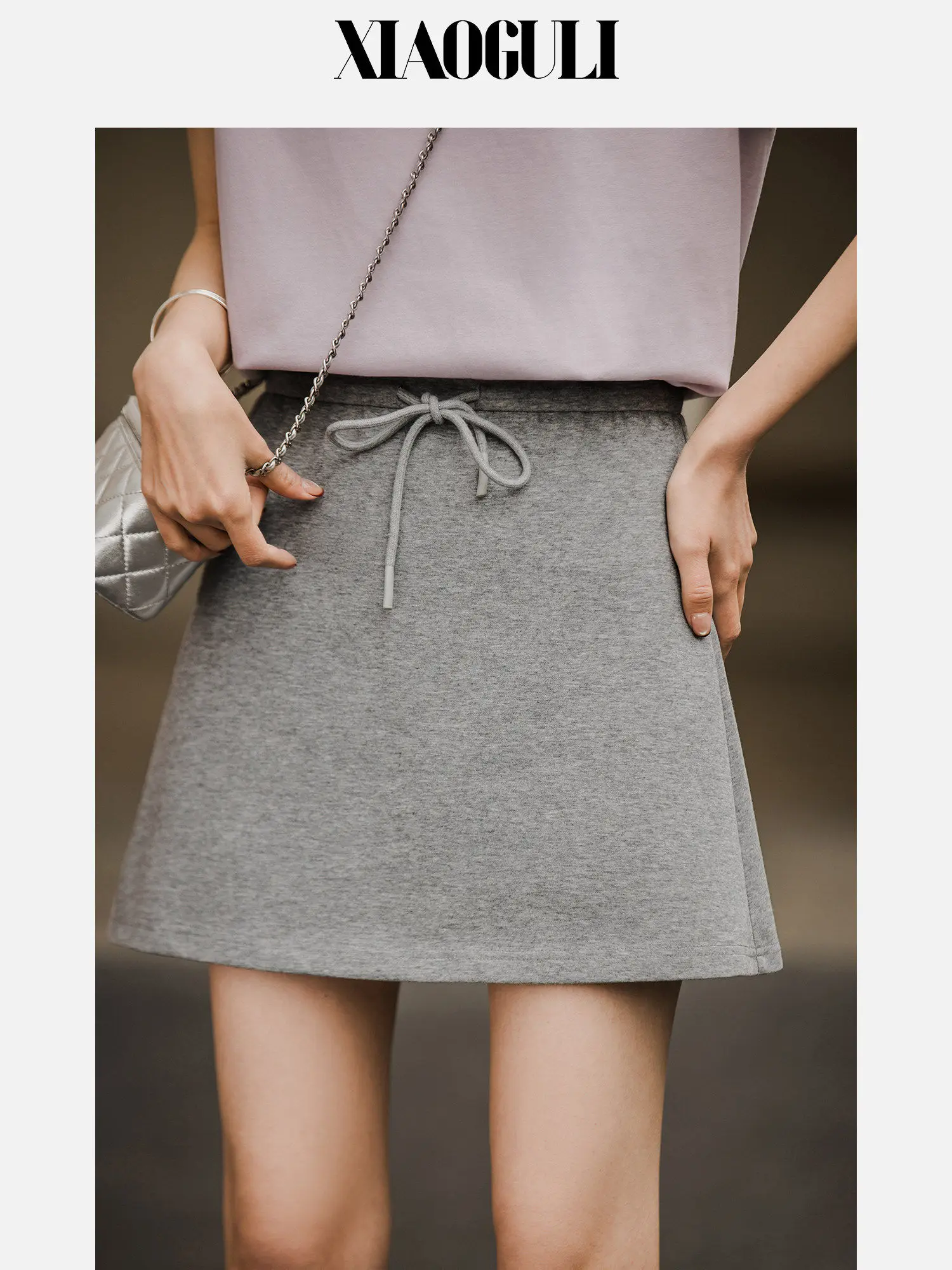 

Новинка! Женская модная вязаная юбка-трапеция Weekley Xiao Gu Li средней длины с эластичным поясом, повседневный стиль, весна-лето.