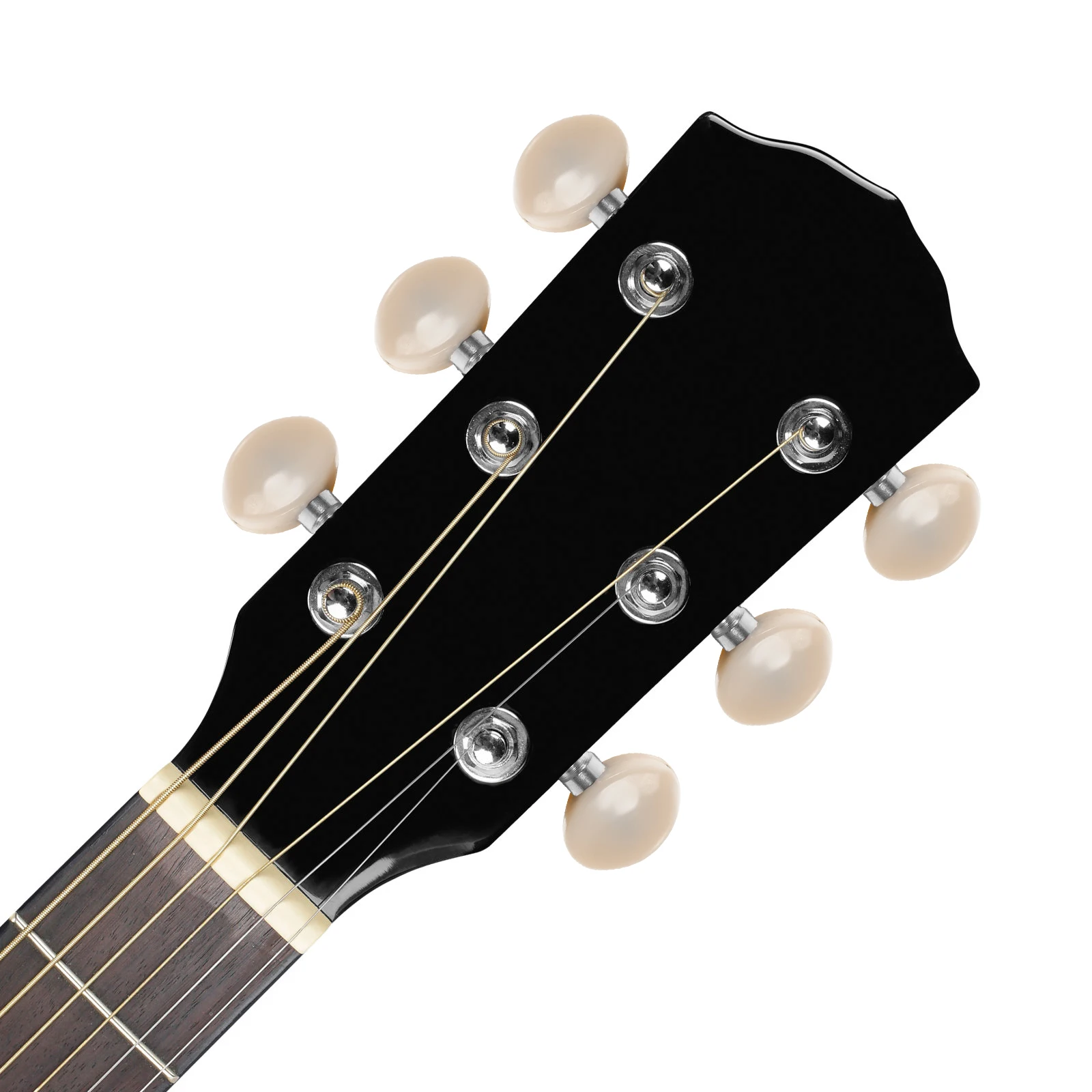 

6pcs Guitar Tuner Pegs Metal Accessories for Beginners White Head Silver 3L Practical Durable Long Use Simple Easy