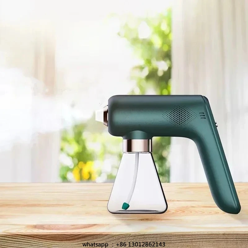 

New Mini Wireless Electric Sanitizer Sprayer USB Rechargeable Nanometer Blue Light Disinfection Fogger Home Garden Accessories