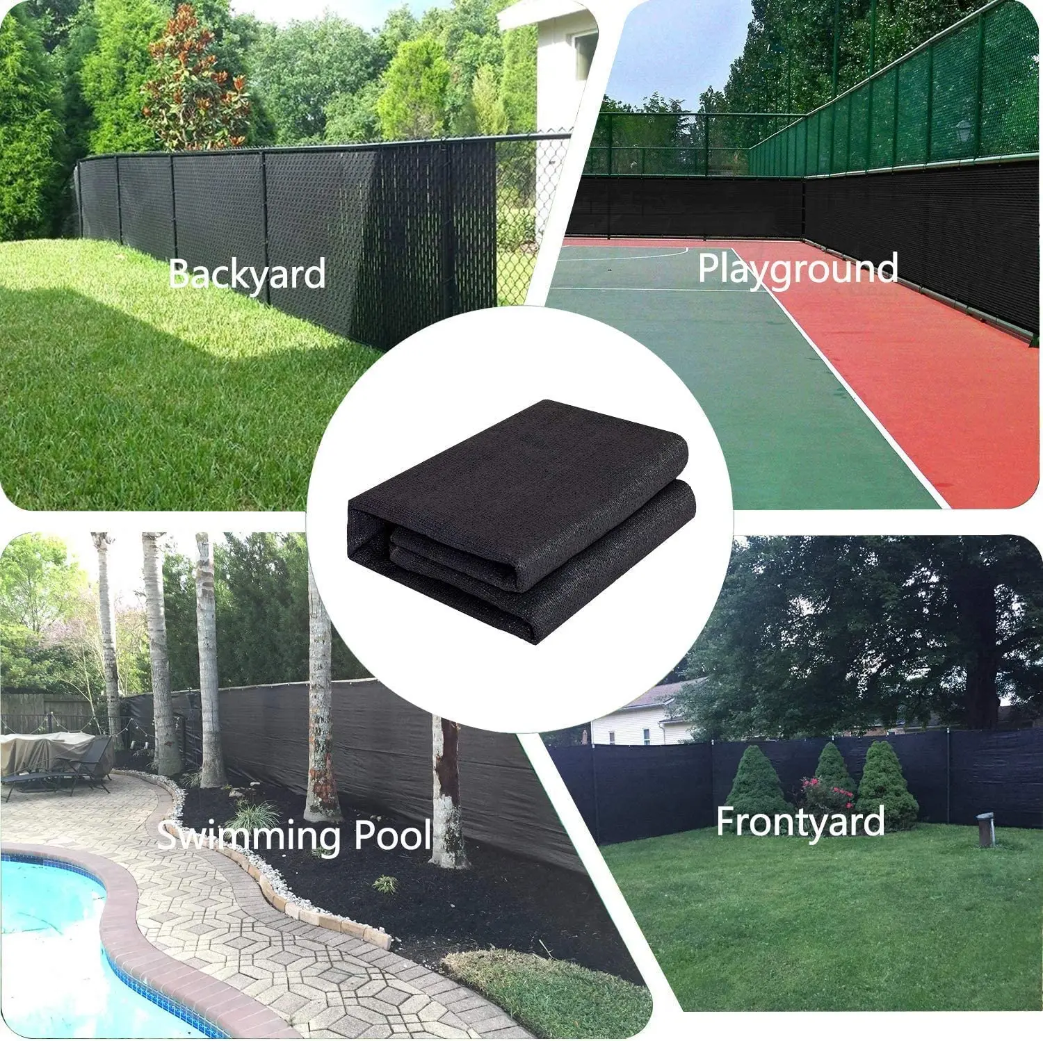 Grau Zaun Privatsphäre Screen Windschutz-Heavy Duty Fechten Mesh Schatten Net Abdeckung für Wand Garten Hof Hinterhof-Zip krawatten Enthalten – Detail 36