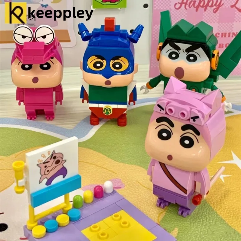 

Keeppley конструктор Crayon Shin-chan Косплей серия Action Kamen Waniyama San аниме модель персонажа детские игрушки подарки для девочек украшения