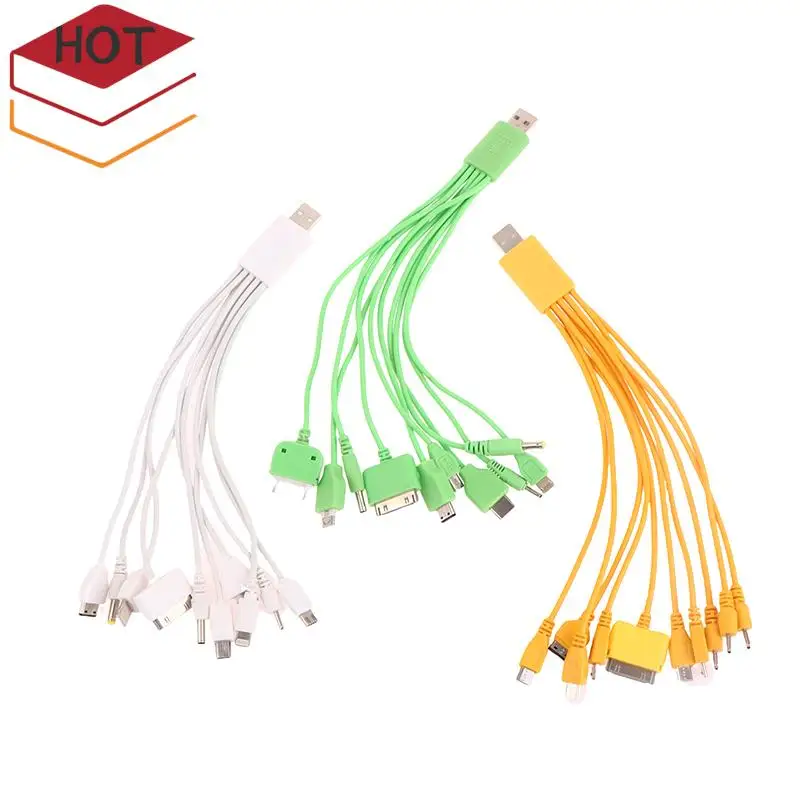 Multiple colour 10 in 1 Multifunctional ChargerUniversal  USB Cables for Phone Consumer Electronics Data Cables Campfire