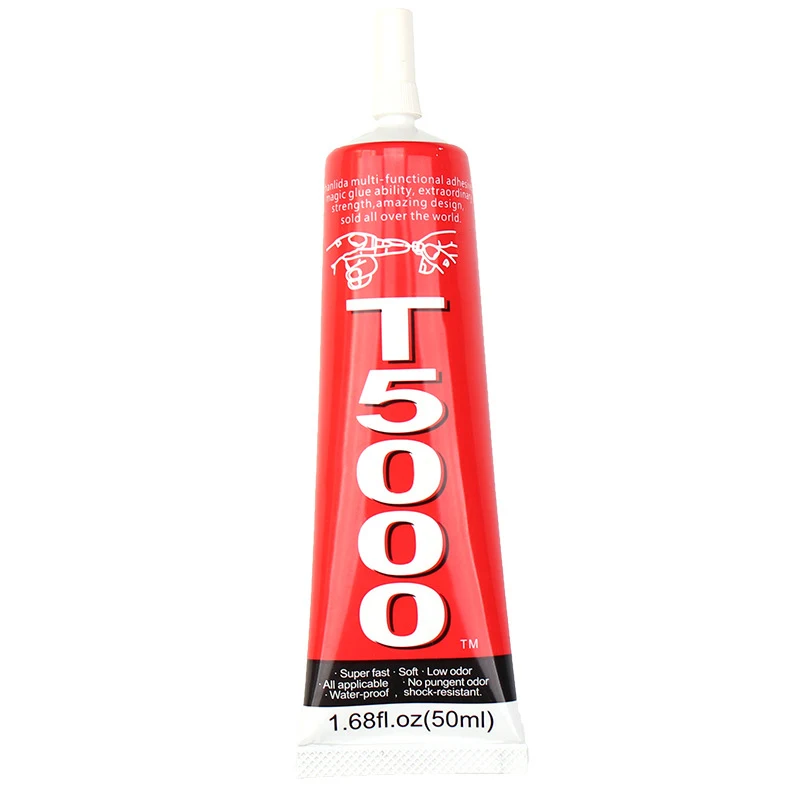 T5000 Lem Cermet Kayu Layar Ponsel Perbaikan Sealant Putih Susu Kuat Universal Super Cepat Kering Lem