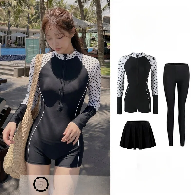 ins-style-women's-long-sleeve-wetsuit-swimsuit-quick-dry-surfing-scuba-diving-suit-flat-footprint-slimming-jellyfish-design