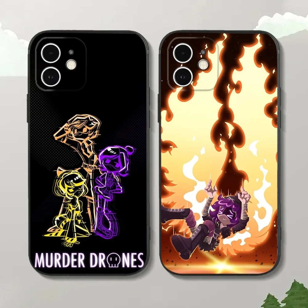 Чехол для телефона M-Murder D-Drones Uzi N V для iPhone 16,15,14,13, 12 Mini 11 Pro XR, X, XS, MAX 7, 8 Plus, силиконовый чехол, мягкий черный