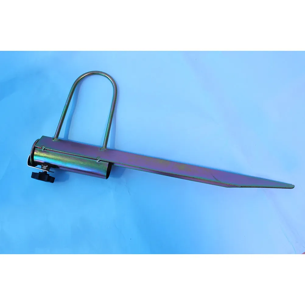 Folding Iron Sun Umbrella Anchor Nail Adjustable Screw Fixing Base for 2.0-3.2cm Pole Beach Umbrella Stand Sand Anchor