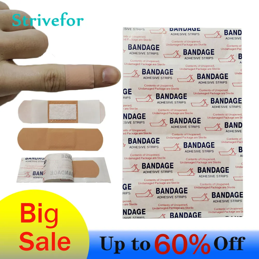 50-200pcs Breathable Band Aid Waterproof Wound Dressing Patches Anti-Bacteria Adhesive Bandage Medical First Aid Emergency Kit