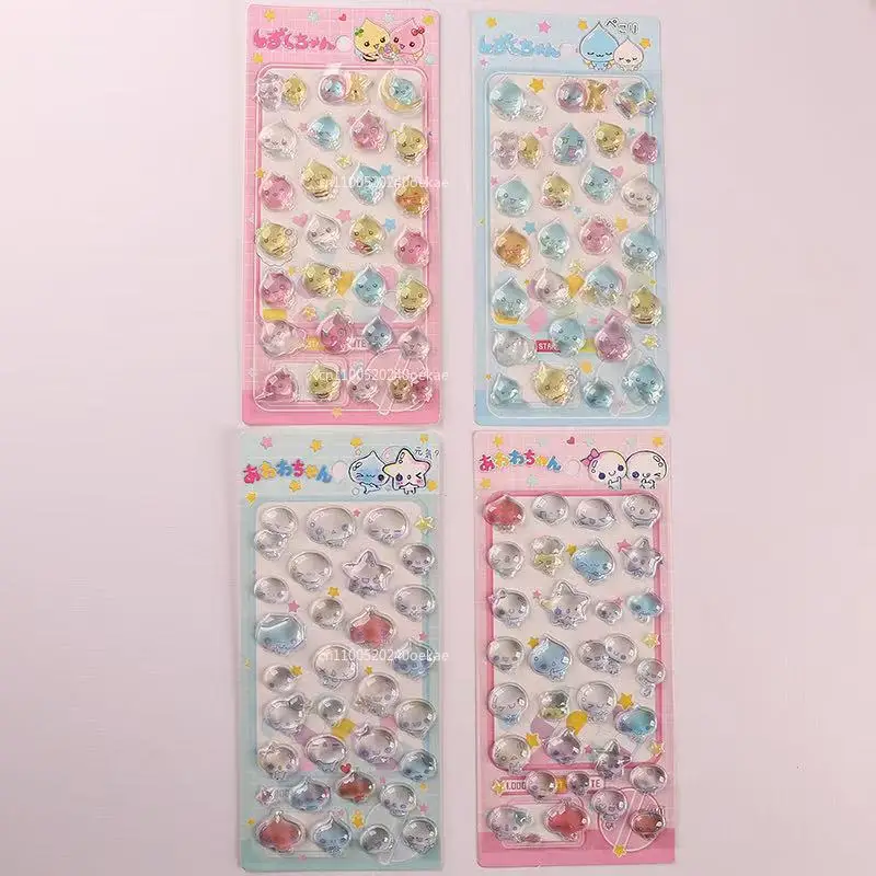

New Water Drop 3d Crystal Stickers Cute Sparkling Powder Raindrop Lord Crystal Drop Glue Diy Decorative Stickers