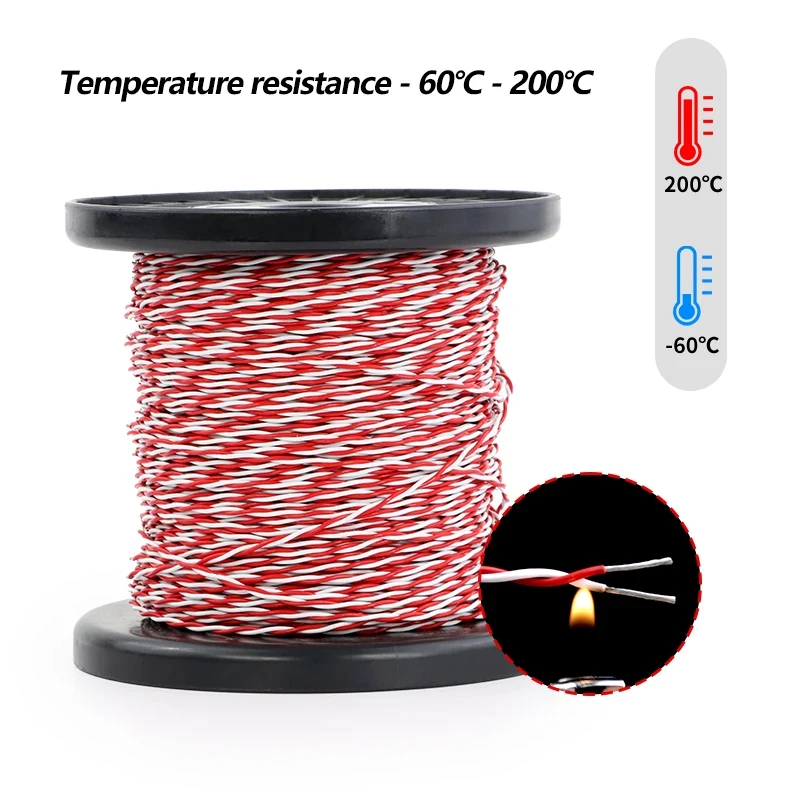 3/10M AFS200 FEP-Isolierter Twisted-Pair-Kabeldraht 26/24/22/20/18/15/13AWG Verzinntes Kupfer Hochtemperaturbeständiger Elektrokabeldraht – Detail 3
