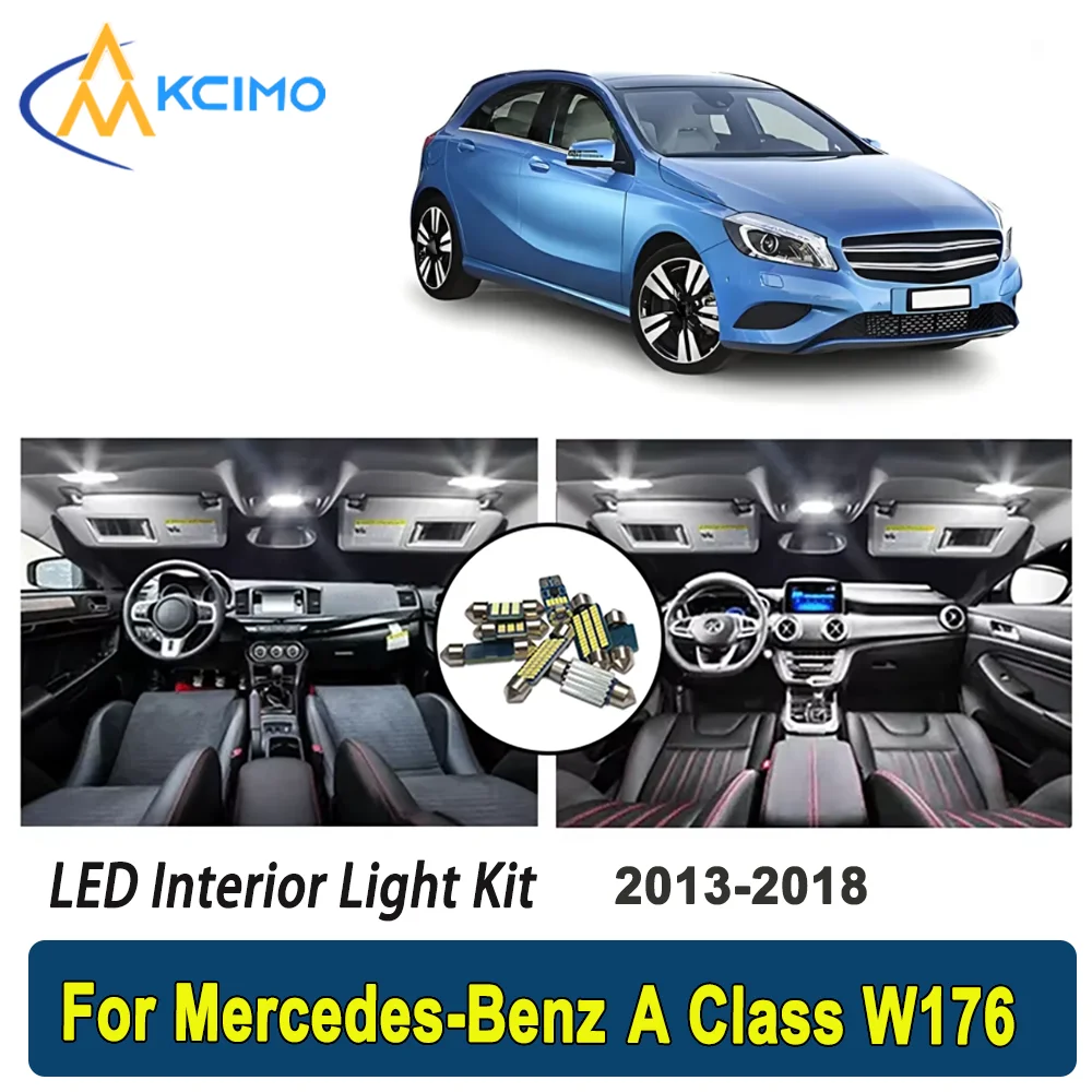 

Kcimo For Mercedes-Benz A Class W176 2013-2018 Premium Bright LED Interior Dome Map Trunk Light Kit Car Led Lamps Canbus Car LED