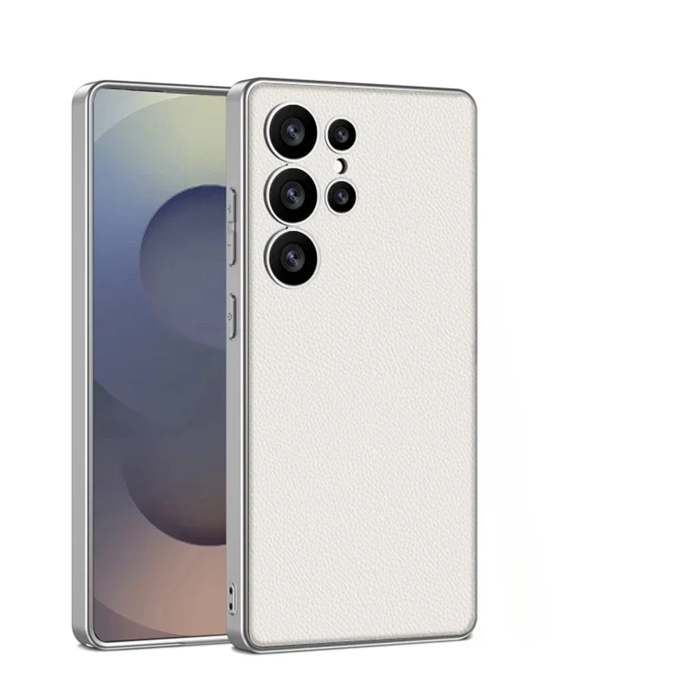 Matte Texture Leather Cases for Galaxy S25 Ultra Phone Case for Samsung Galaxy S25 Ultra Hard Shell Protective Cover