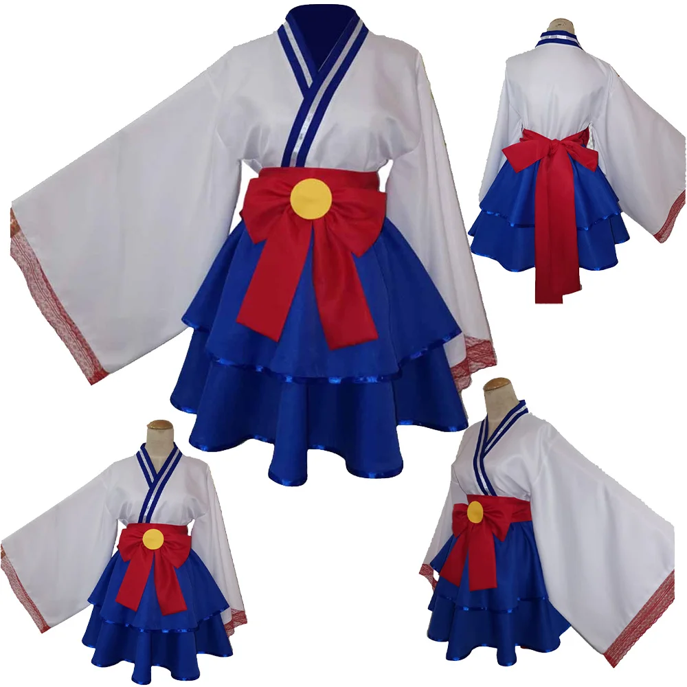 

Tsukino Cos Usagi Cosplay Kimono Costume Robe Dress for Adult Women Outfits Fantasy Halloween Carnival Party Disguise Suit