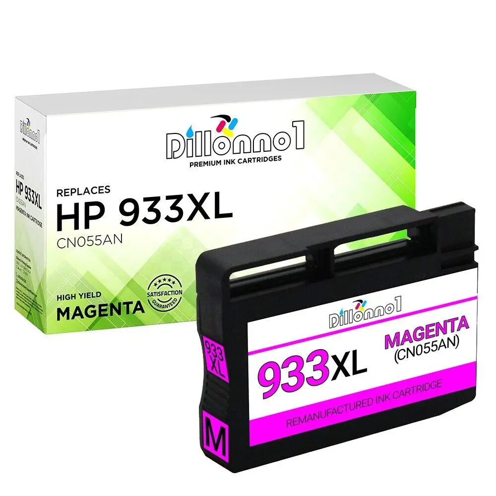 Encre Magenta pour Imprimante HP 933 XL CN055A, Accessoire pour Offstrjet 7110 7610, avec Nouvelle Puce