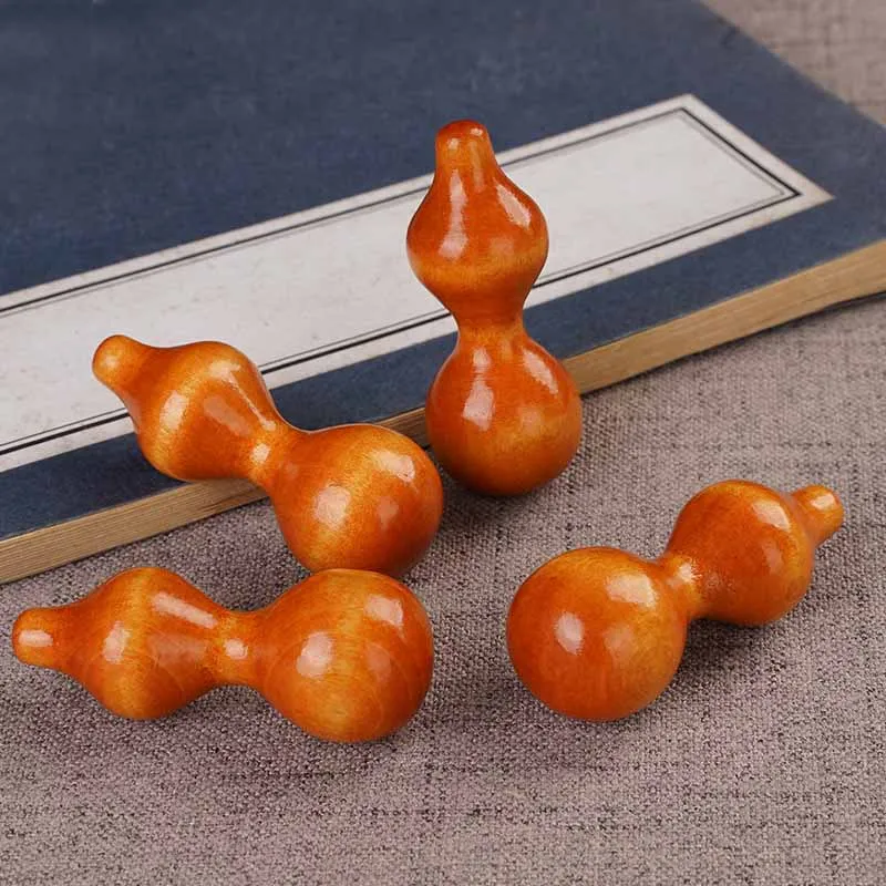 5Pcs Wooden Gourd EDC Knucklebone Decompression Finger Skill Sport Toy Hand Spinner Anxiety Stress Relief Finger Gyro Fidget Toy