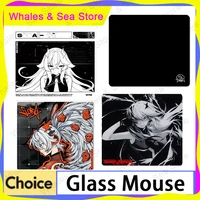 Skypad-alfombrilla de ratón para juegos de cristal SORA, alfombrilla de escritorio con superficie esmerilada suave, actualización templada, FPS, accesorios personalizados para juegos de oficina