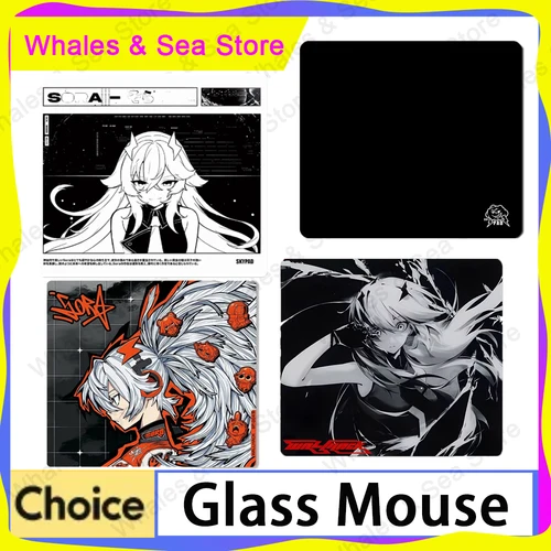 Imagen 1 del producto Skypad-alfombrilla de ratón para juegos de cristal SORA, alfombrilla de escritorio con superficie esmerilada suave, actualización templada, FPS, accesorios personalizados para juegos de oficina