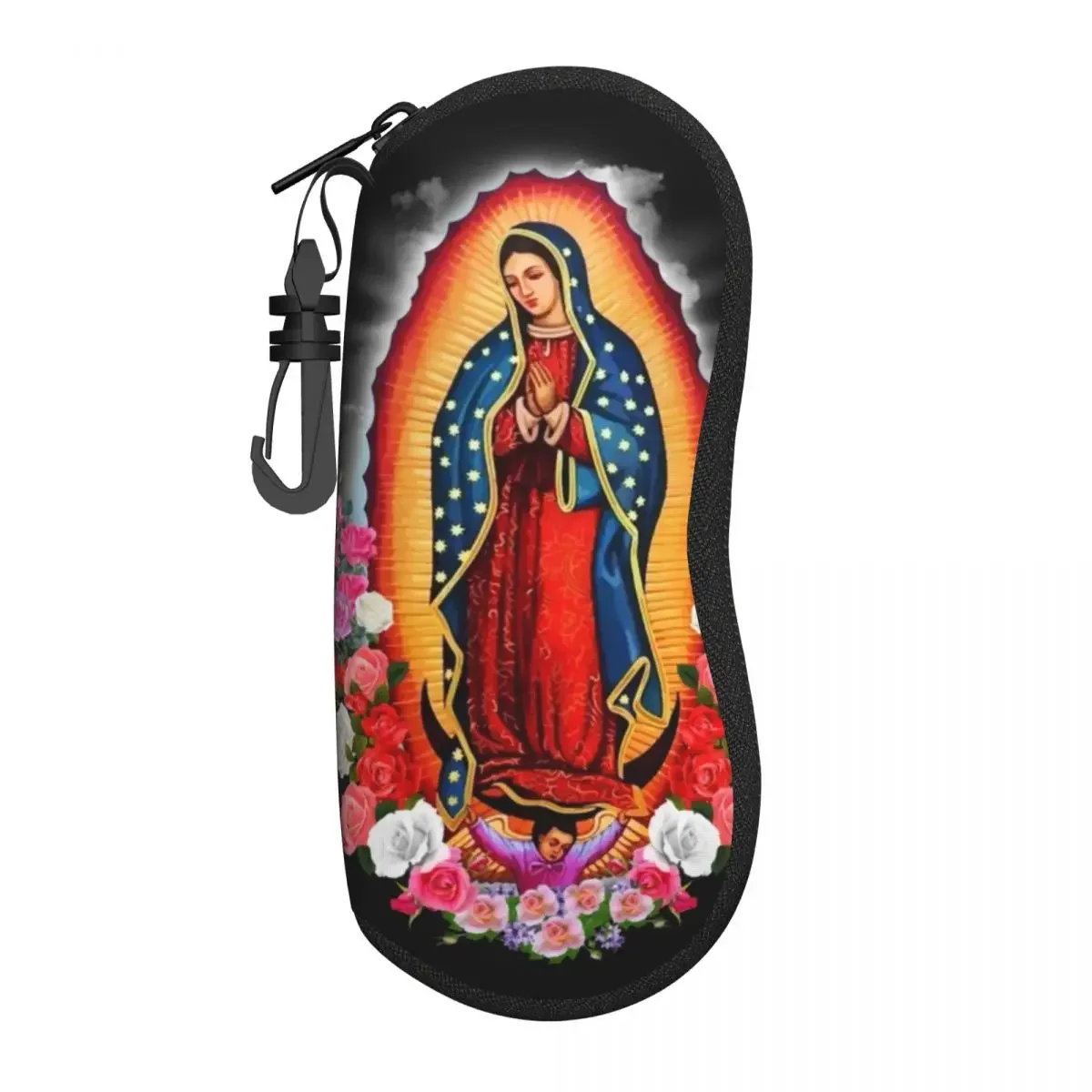 Custom Virgin Mary Of Guadalupe Shell Eyeglasses Protector Cases Men Women Sunglass Case Mexico Catholic Saint Glasses Pouch