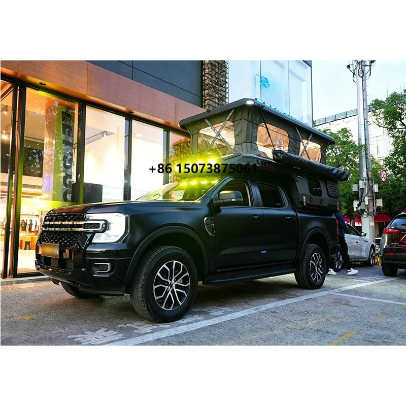 SNDN High Quality Four Season Truck Car Rooftop Tent X Hinge Camper Aluminum Hard Shell Roof Top Tent Outdoor Camping 2-3 Person
